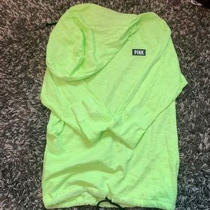 A light weight hooded sweatshirt